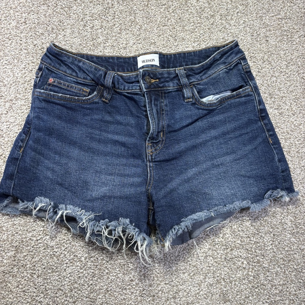 Hudson Denim Shorts Womens 29 Blue Gracie Rapture Cutoff Frayed Hem Casual